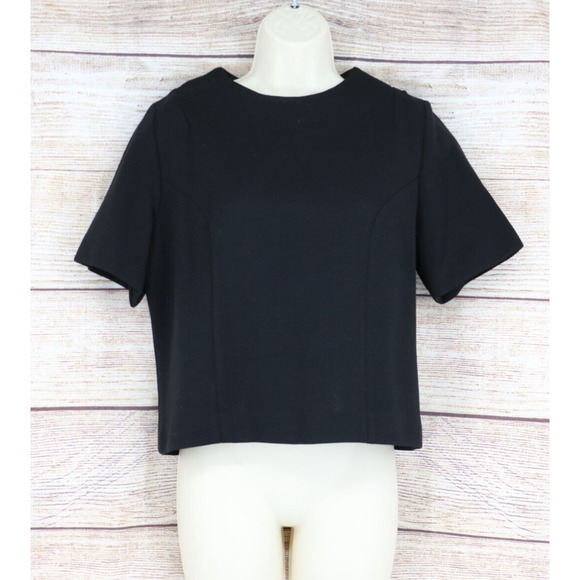 VINTAGE Betty Rose Stevens Hockanum Knits Wool Womens Jacket Top Skirt Set Black - Picture 8 of 15